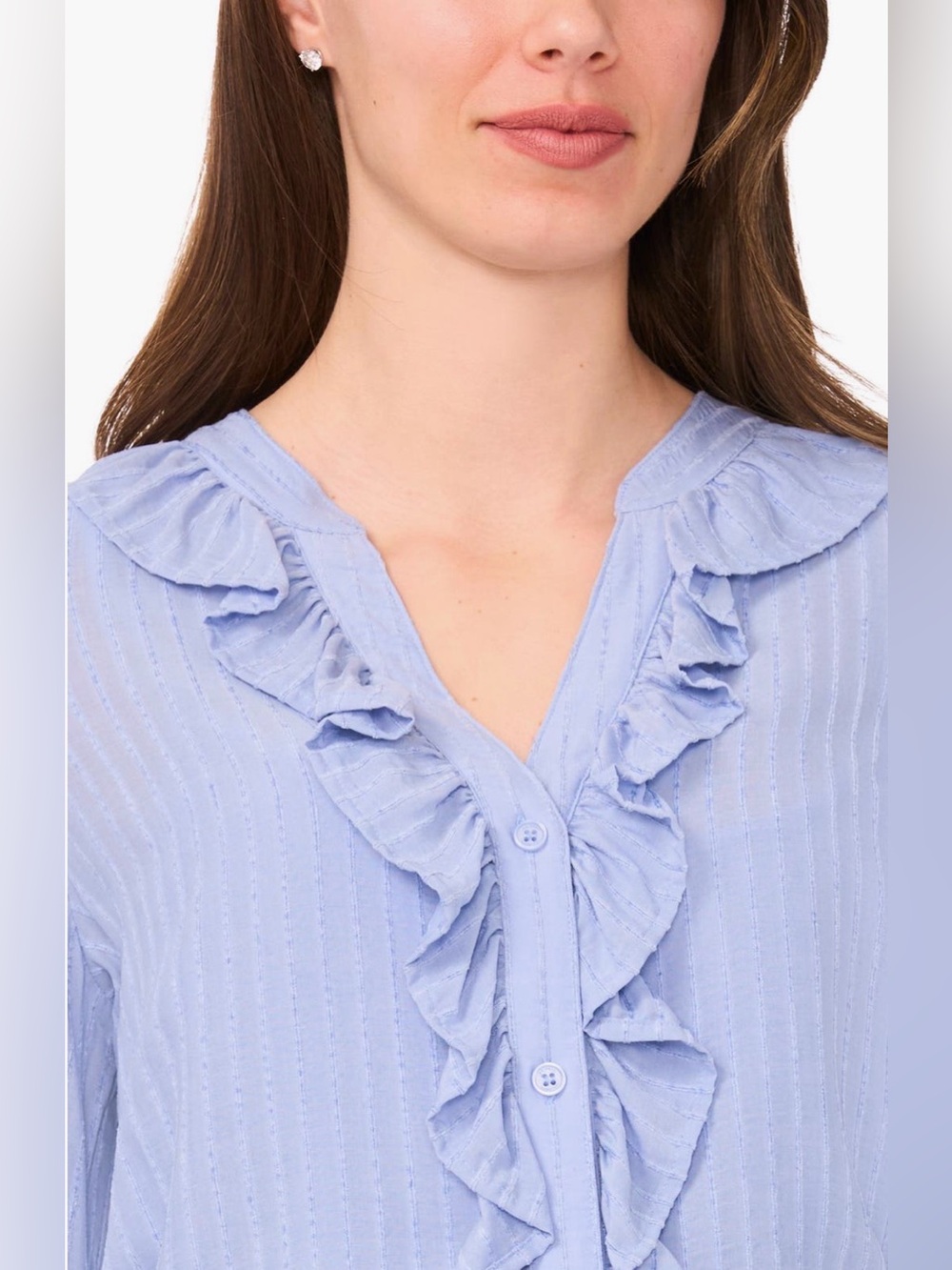 NEW…Halogen Ruffle-Trim Blouse - Picture 3 of 6